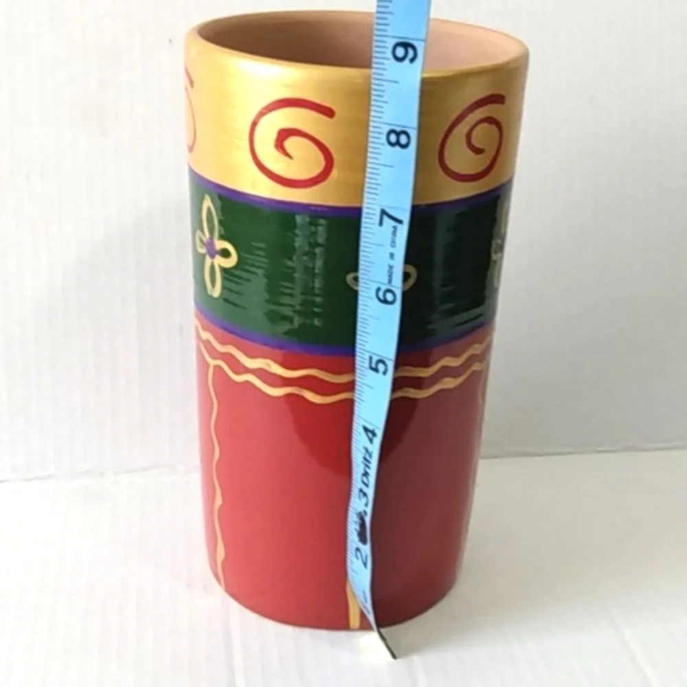 PIER 1 ITALIAN HAND PAINTED VASE NWT